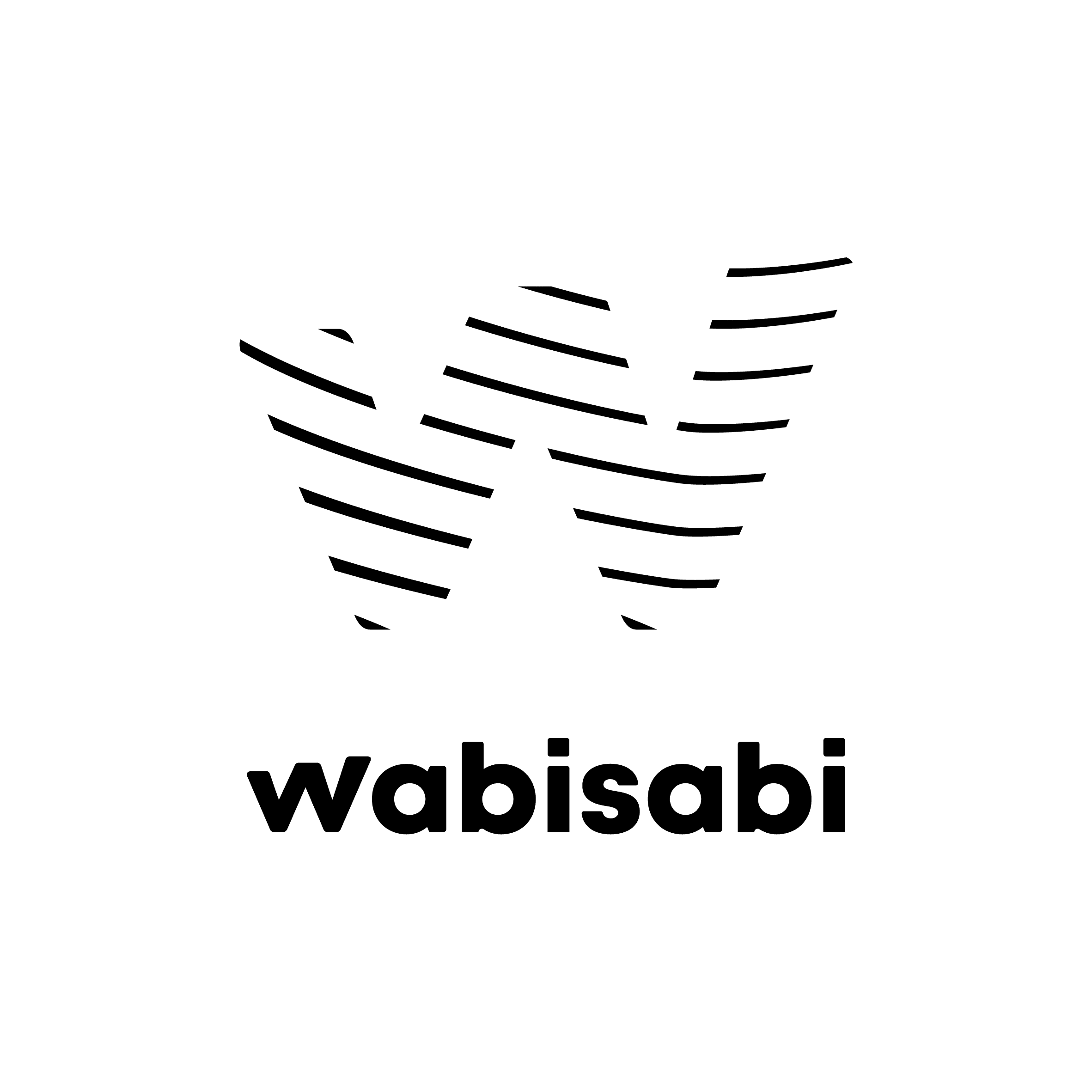 Logotipo png blanco y negro de wabisabi